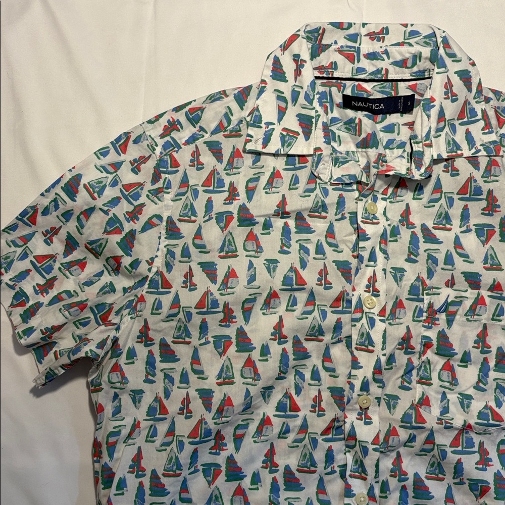 Small Light Weight Breezy Summer Pastel Sailboat All Over Print Short Sleeve Men
